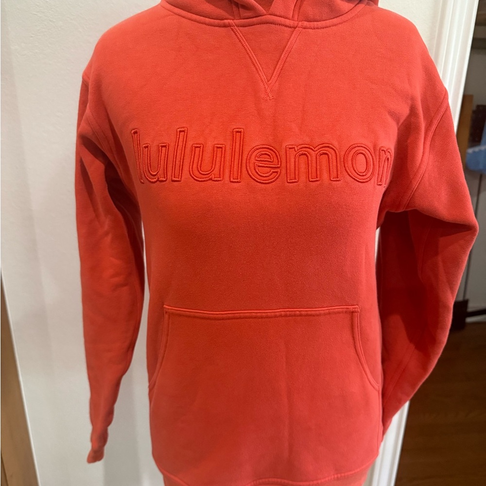 Lululemon Red Embroidered Logo Hoodie